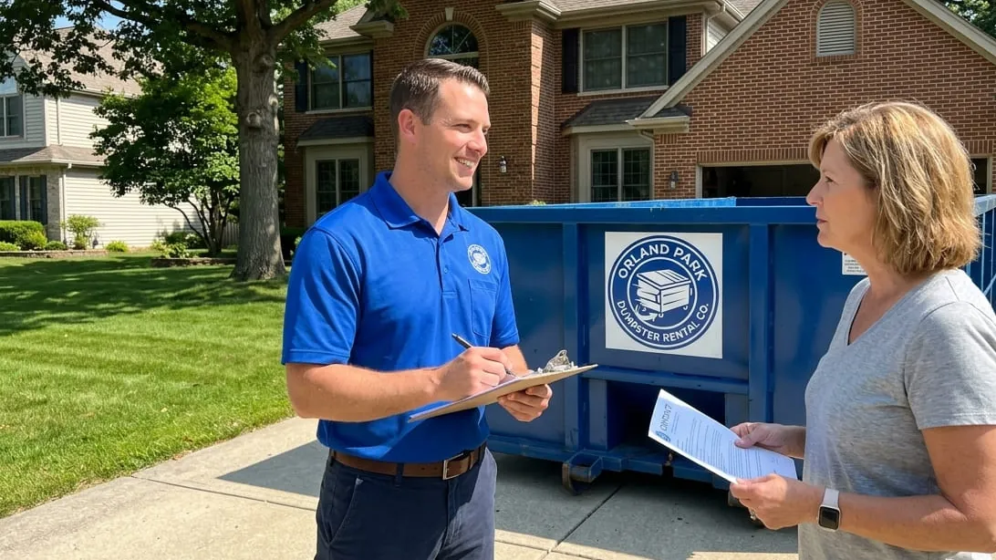 Do I need a dumpster permit in Orland Park — a container standing on private property well clear of the lot line Do I need a dumpster permit in Orland Park — a container standing on private property well clear of the lot line